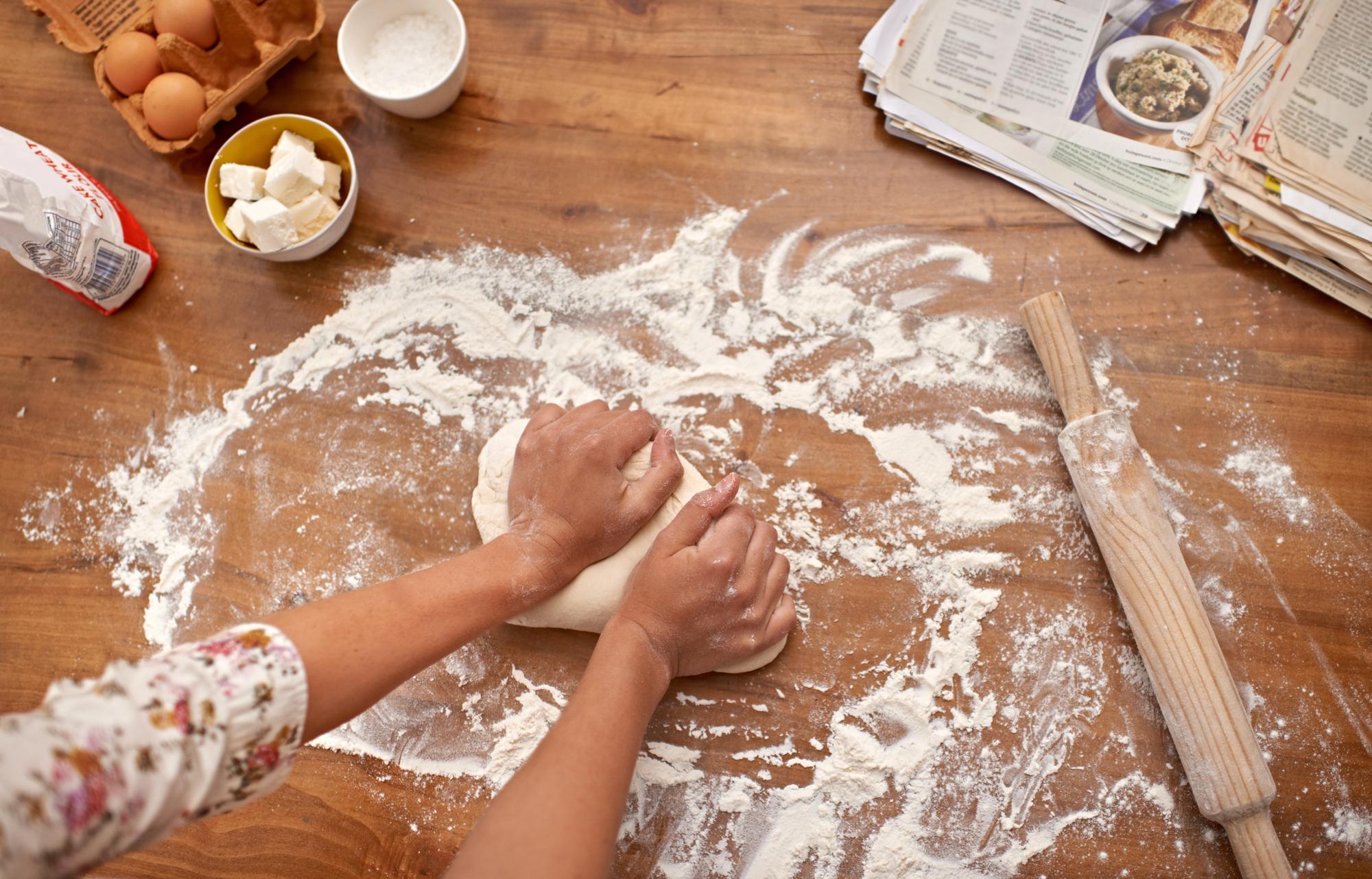 Dettaglio preparazione impasto